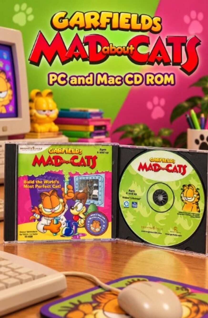 Garfields Mad About Cats PC Mac CD ROM Brighter Child 2004 Pre Owned